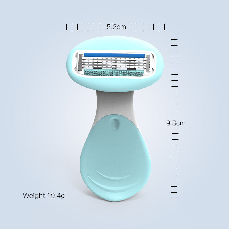 Sharpge – Afeitadora compacta de 4 cuchillas con estuche de viaje para una piel suave