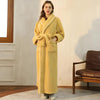 CoralHaven – Peignoir en polaire Sherpa unisexe avec col châle