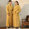 CoralHaven – Peignoir en polaire Sherpa unisexe avec col châle