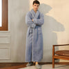 CoralHaven – Peignoir en polaire Sherpa unisexe avec col châle