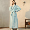 CoralHaven – Peignoir en polaire Sherpa unisexe avec col châle