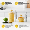 2-in-1 Eiswürfel-Becher – Faltbar, mit Strohhalm & Silikonform für unterwegs