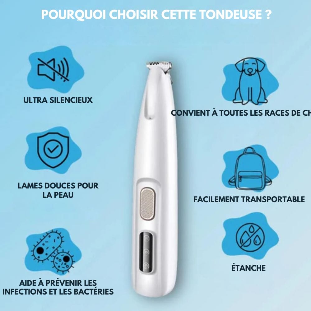 SilentPet Trimmer – Geräuscharmer Fellschneider für empfindliche Zonen bei Hund & Katze