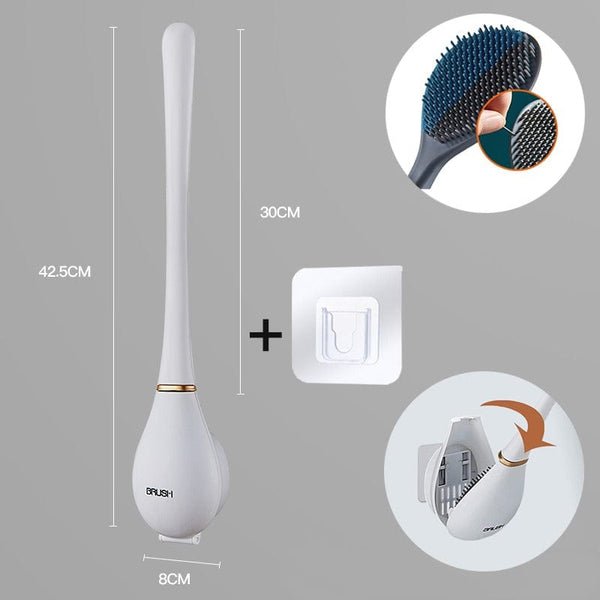 HygieBrush – Hygienische Silikon Toilettenbürste mit Wand- & Standhalterung
