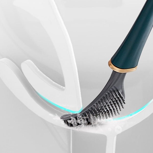 HygieBrush – Hygienische Silikon Toilettenbürste mit Wand- & Standhalterung