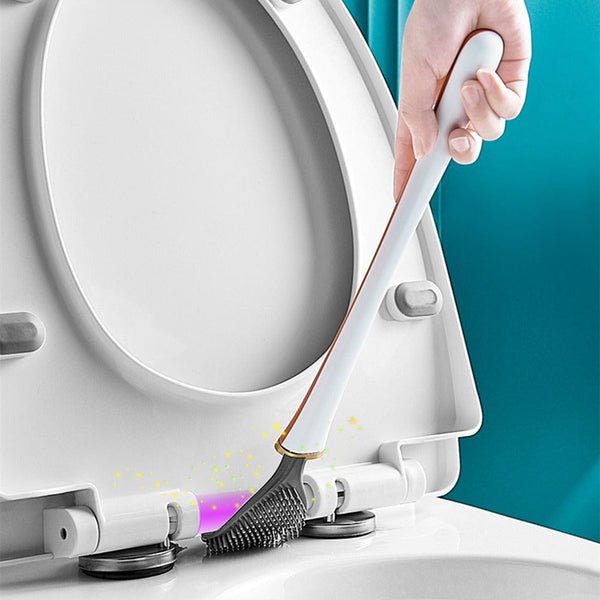 HygieBrush – Hygienische Silikon Toilettenbürste mit Wand- & Standhalterung