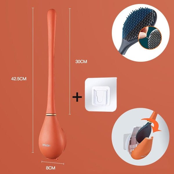 HygieBrush – Hygienische Silikon Toilettenbürste mit Wand- & Standhalterung