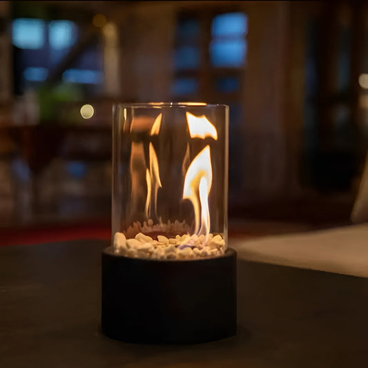 SleekFlame chimenea de mesa – fuego de mesa elegante para cualquier ambiente