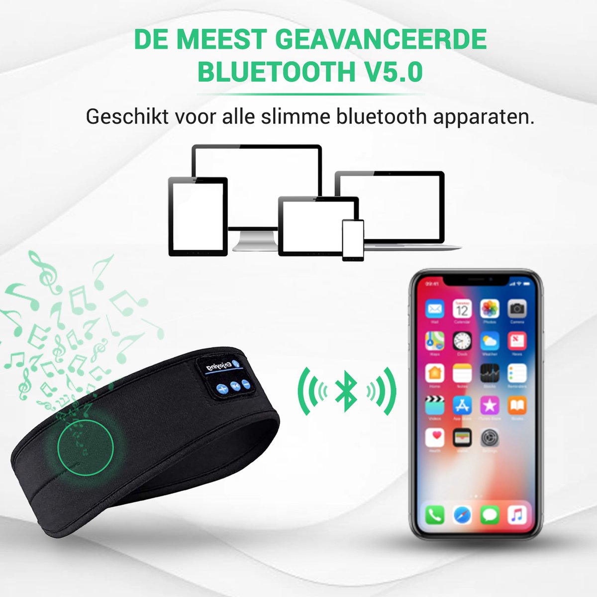 Sleepwave Bluetooth Schlafband – Musik-Schlafhilfe für erholsamen Schlaf & Entspannung