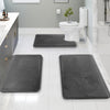 SoftStep Luxe – Set di 3 tappetini da bagno in memory foam con fondo antiscivolo