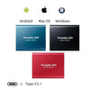 SpeedVault SSD – Disco duro externo de 100GB con conexión USB-C y USB 3.1 ultrarrápida
