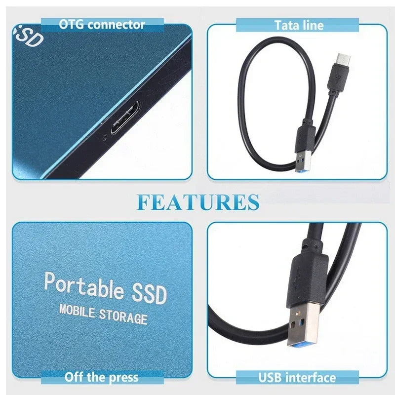 SpeedVault SSD – Disco duro externo de 100GB con conexión USB-C y USB 3.1 ultrarrápida