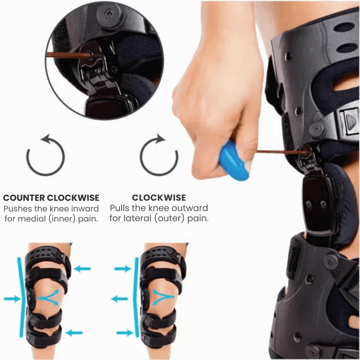 StepSure – Clip de rodilla ajustable para estabilidad y alivio del dolor