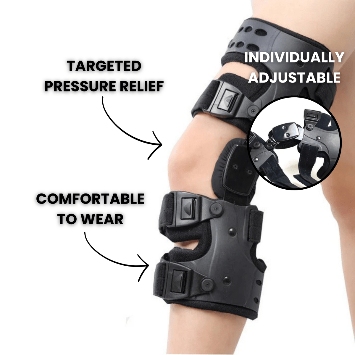 StepSure – Clip de rodilla ajustable para estabilidad y alivio del dolor
