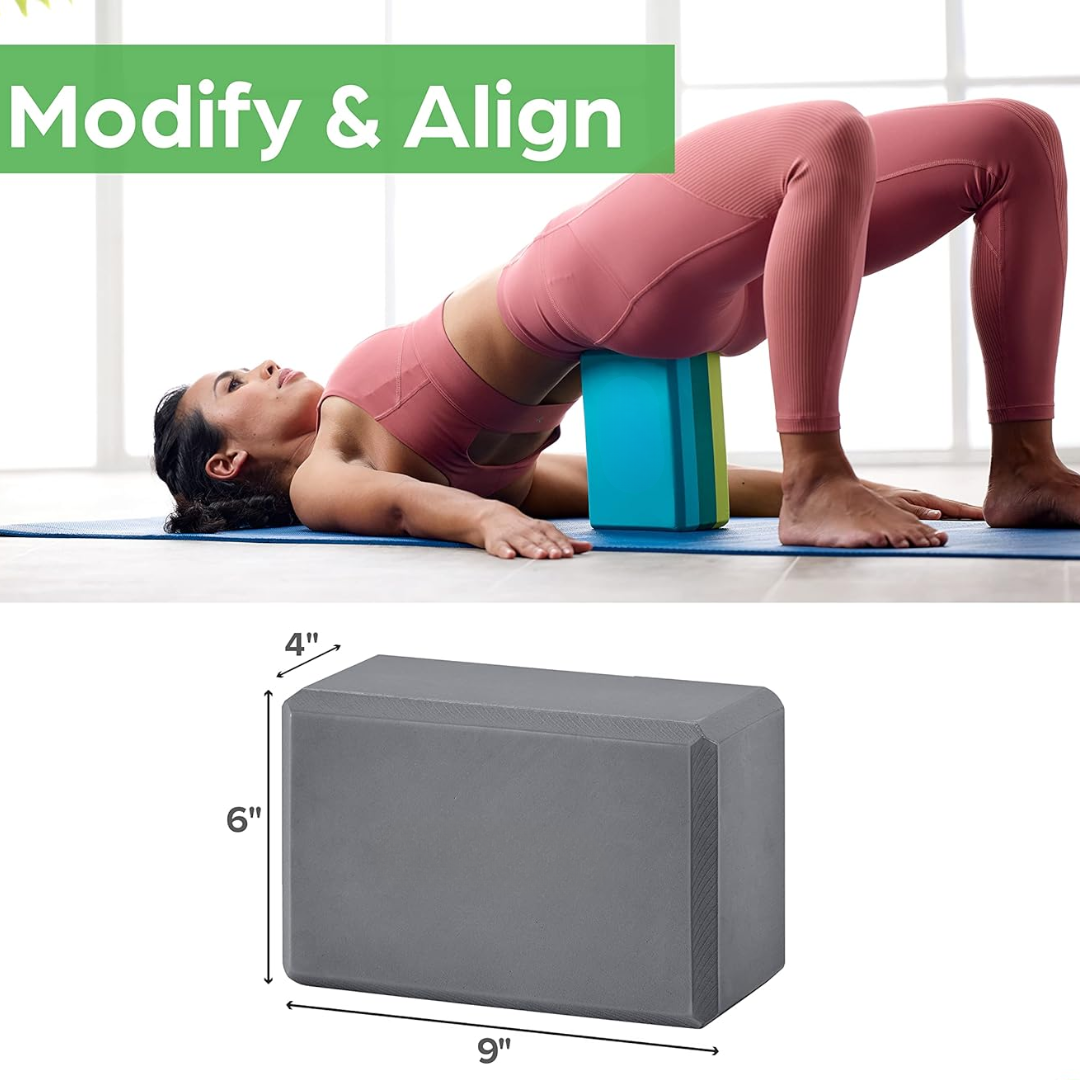 SupportFlex Blocco Yoga – Blocco EVA antiscivolo per stabilità e comfort durante lo yoga