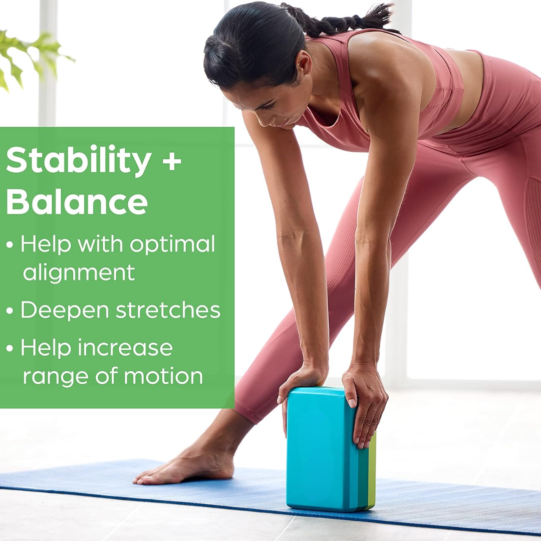 SupportFlex Blocco Yoga – Blocco EVA antiscivolo per stabilità e comfort durante lo yoga