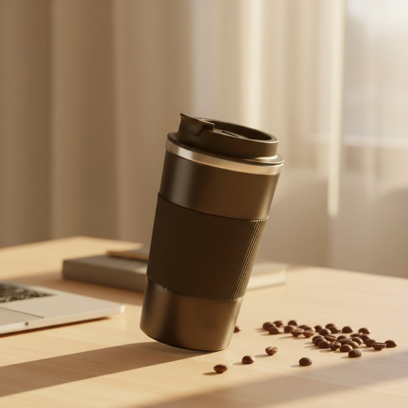 THERMOLUX – Stilvoller, isolierter Reisebecher für heiße und kalte Getränke 0