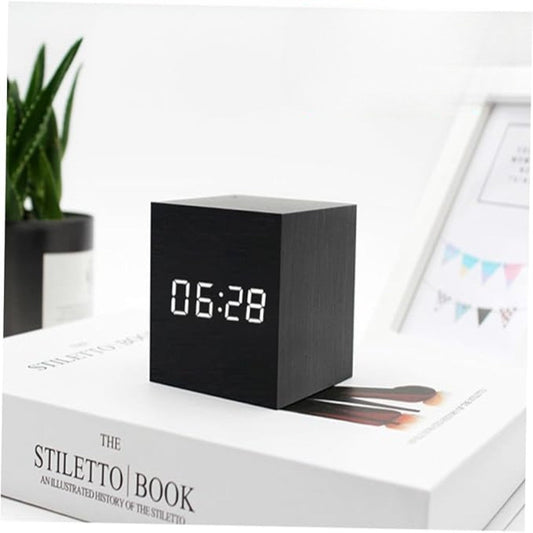 TIMECUBE – Reloj despertador digital LED – Cubo compacto con hora, fecha y visualización de temperatura