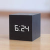 TIMECUBE – Reloj despertador digital LED – Cubo compacto con hora, fecha y visualización de temperatura