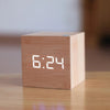 TIMECUBE – Reloj despertador digital LED – Cubo compacto con hora, fecha y visualización de temperatura