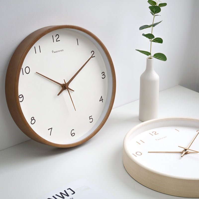 TIMEHAVEN – Silent Wooden Wall Clock with Battery Operation 1