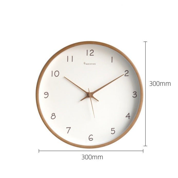 TIMEHAVEN – Silent Wooden Wall Clock with Battery Operation 4