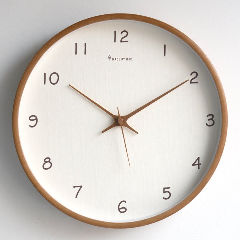 TIMEHAVEN – Silent Wooden Wall Clock with Battery Operation 5