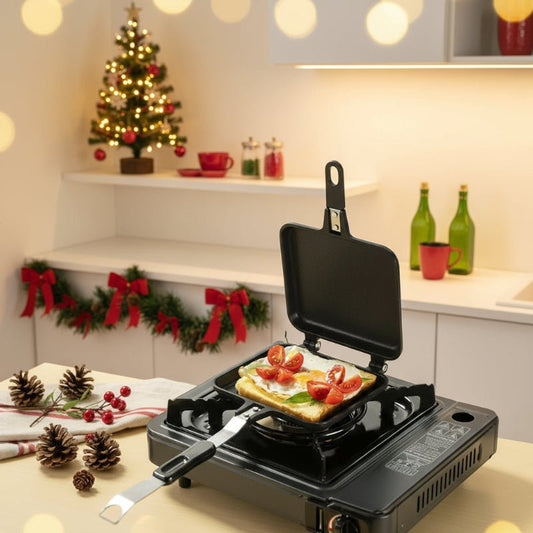 TOASTORIS – Doppelseitige Antihaft-Sandwichpfanne aus Aluminiumlegierung (35 × 15 cm) 2