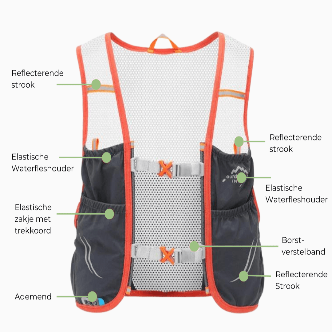 TRAILRUNVEST – Laufweste mit 2 Soft Flasks inklusive 6