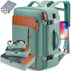 TravelLite Pack – Mochila de viaje compacta con compartimento para zapatos, USB y diseño Croco