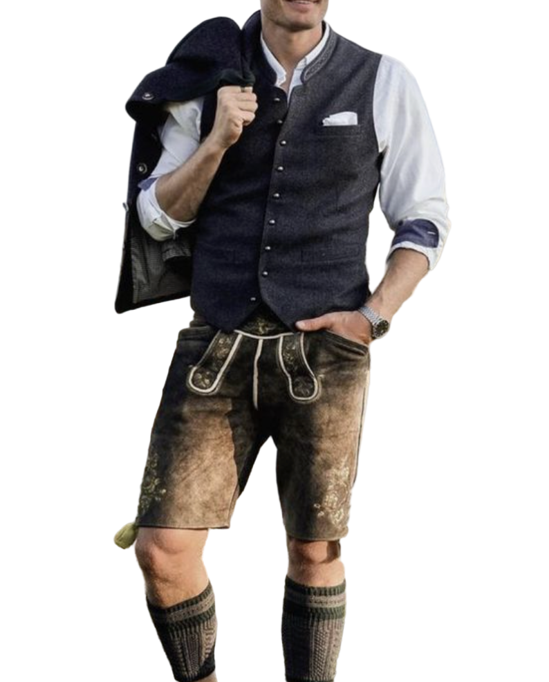 TRADITIONWEAR – Herren Lederhose im klassischen Trachtenstil