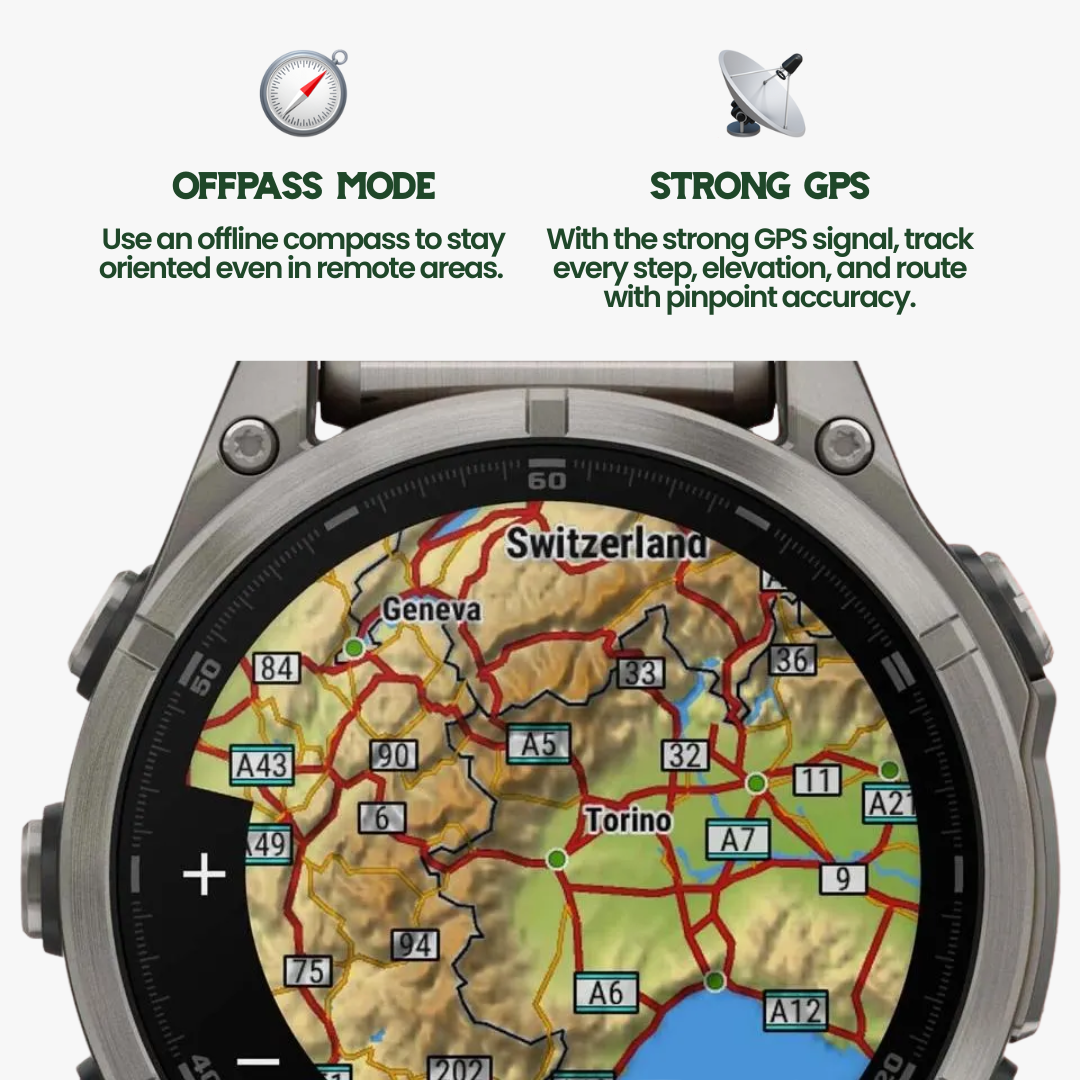 TrekSight X – Reloj inteligente para exteriores con GPS y monitoreo de salud