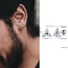 Pendientes de botón triangulares – Dreiecksohrringe de plata 925 para hombres