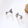 Pendientes de botón triangulares – Dreiecksohrringe de plata 925 para hombres