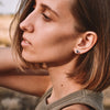 Pendientes de botón triangulares – Dreiecksohrringe de plata 925 para hombres