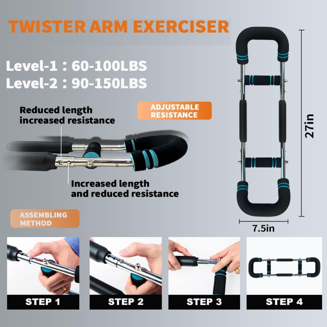 Twisterflex – Verstelbare trainingsstang voor gerichte spieropbouw
