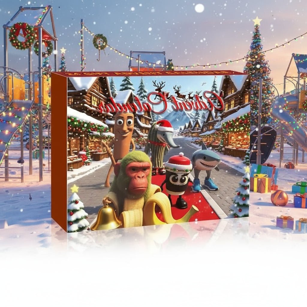 ÜBERRASCHUNG – Kreativer Adventskalender für Kinder mit lustigen Figuren für den Countdown bis Weihnachten 0