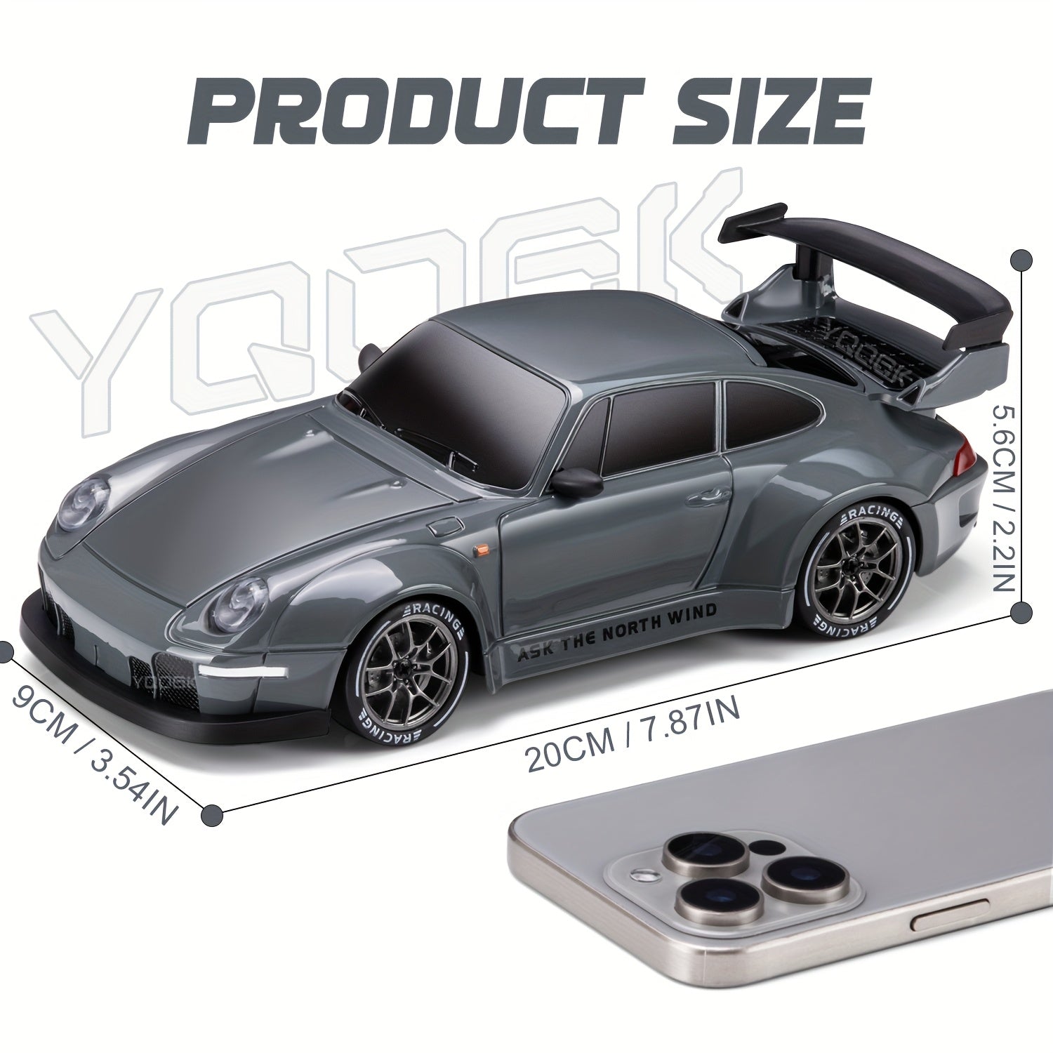 Ultimate Drift Racer – Coche RC 1:24 con ruedas LED y tracción en las cuatro ruedas