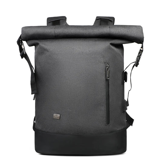 Mochila URBANTRAIL Rolltop – Mochila diaria flexible con USB y compartimento para portátil