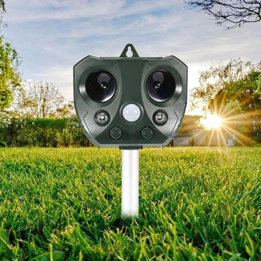 EcoSonic Guard – Repelente ultrasónico para animales para jardín y exteriores