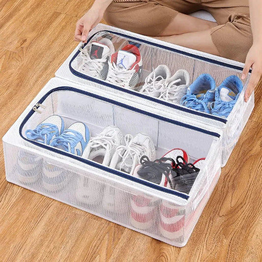 Unbox ClearBox – Caja apilable para zapatos con ventana transparente, ventilación y protección impermeable