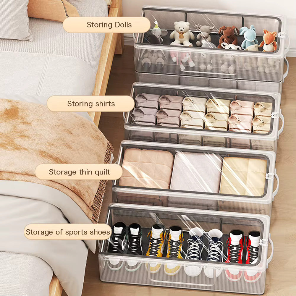Unbox ClearBox – Caja apilable para zapatos con ventana transparente, ventilación y protección impermeable