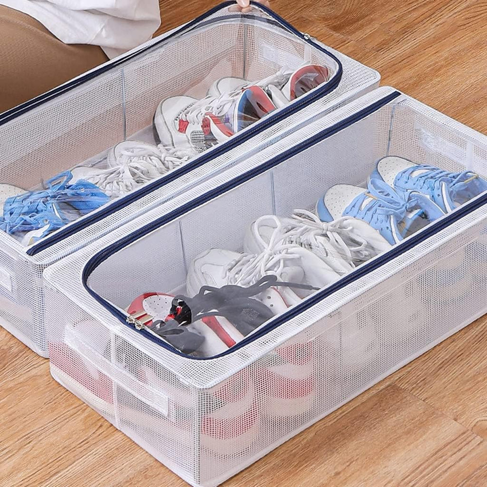 Unbox ClearBox – Caja apilable para zapatos con ventana transparente, ventilación y protección impermeable