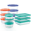 ENSEMBLE DE RANGEMENT GLASSKEER – Ensemble de rangement en verre 12 pièces avec couvercles à clip pour une organisation de cuisine fraîche et durable
