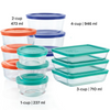 ENSEMBLE DE RANGEMENT GLASSKEER – Ensemble de rangement en verre 12 pièces avec couvercles à clip pour une organisation de cuisine fraîche et durable