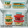 ENSEMBLE DE RANGEMENT GLASSKEER – Ensemble de rangement en verre 12 pièces avec couvercles à clip pour une organisation de cuisine fraîche et durable