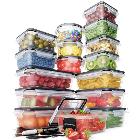 Luxuriöses 16-teiliges Aufbewahrungsboxen-Set – BPA-frei, luftdicht & stapelbar