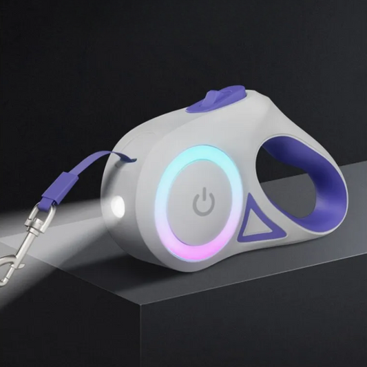 AutoLeash Glow – Automatische Hundeleine mit LED-Licht für Spaziergänge bei Tag & Nacht