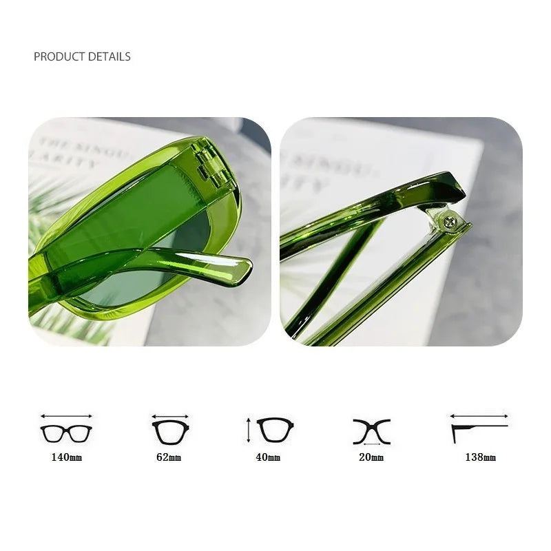 Vintage Shade – Lunettes de soleil rectangulaires pour femmes au style rétro avec protection UV400