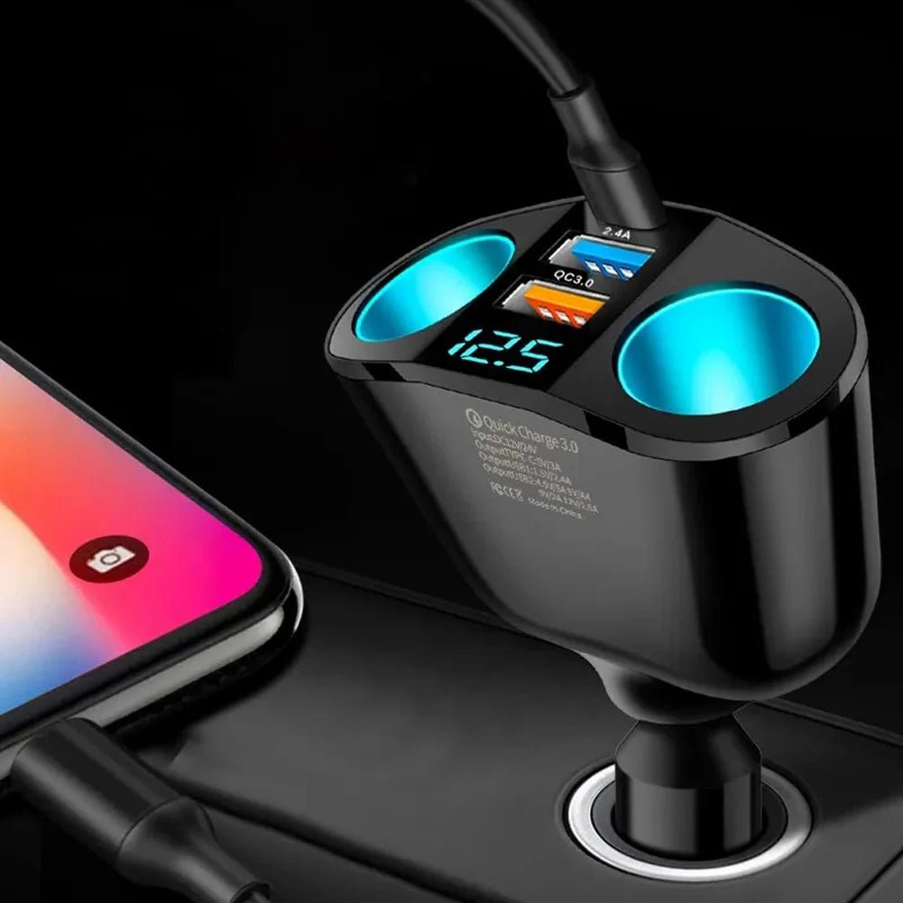 VOLTDUO – 12V–24V Kfz-Ladegerät mit zwei USB-Buchsen und heller LED-Spannungsanzeige 1